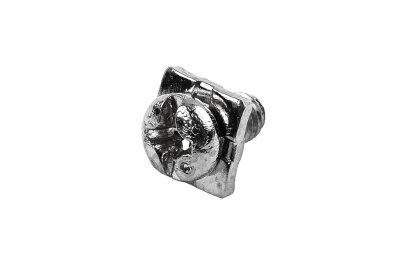 [E] น็อตยึดสายไฟ สแตนเลสชุบนิกเกิ้ล M3.5x6 mm พร้อมแหวนทรงสี่เหลี่ยม ขนาด 7x7 mm